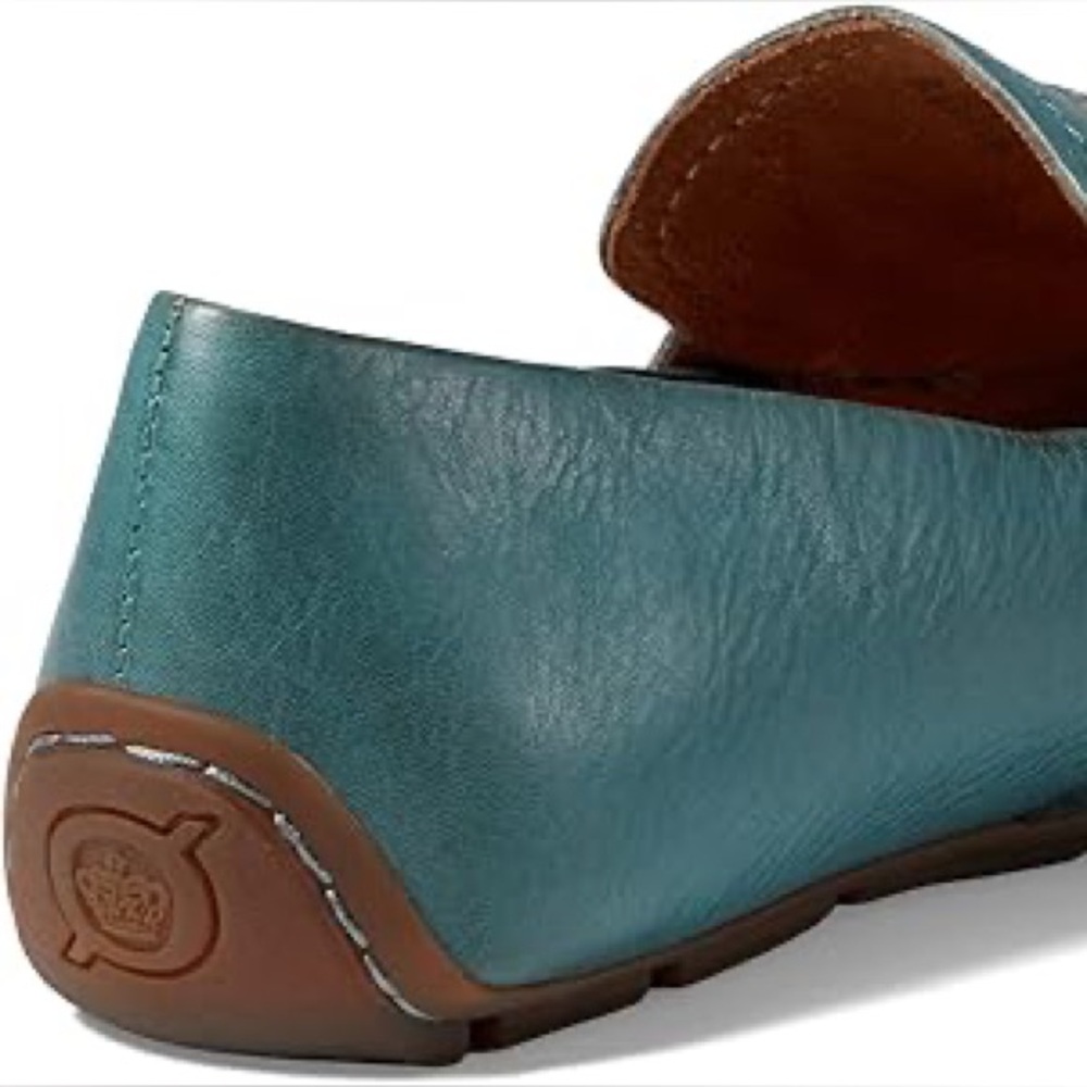 BORN Melinda Penny Loafer Flats Comfort Shoe Size 8 Turquoise Leather NEW $125 - Picture 5 of 7
